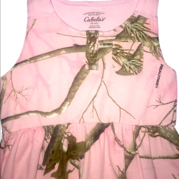 Girls 4T - PINK CABELAS CAMOUFLAGE SECLUSION DRESS - Picture 7 of 7